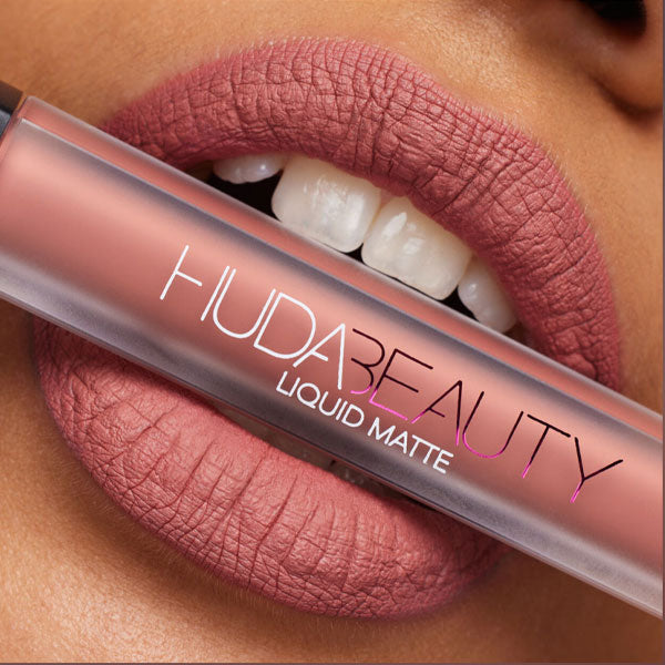 Huda Beauty Liquid Matte Ultra-Comfort Transfer-Proof Lipstick, Venus, Light Beige 5ml