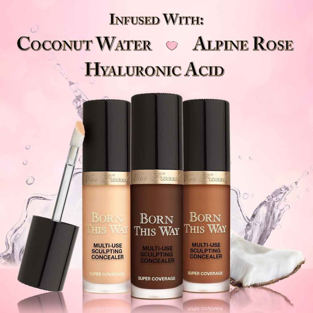 Too Faced Born This Way Super Coverage Multi-Use Concealer Shade Short Bread ( Very Light with Golden Undertones)
