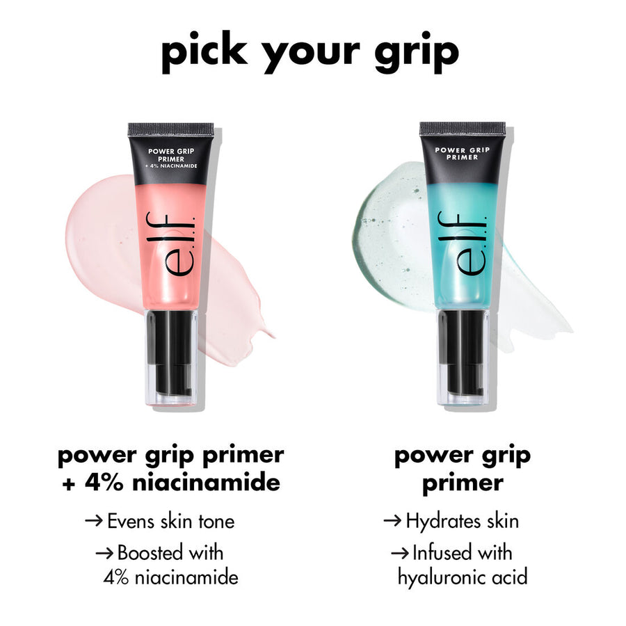 ELF POWER GRIP PRIMER + 4% NIACINAMIDE A sticky gel-based face primer with 4% niacinamide