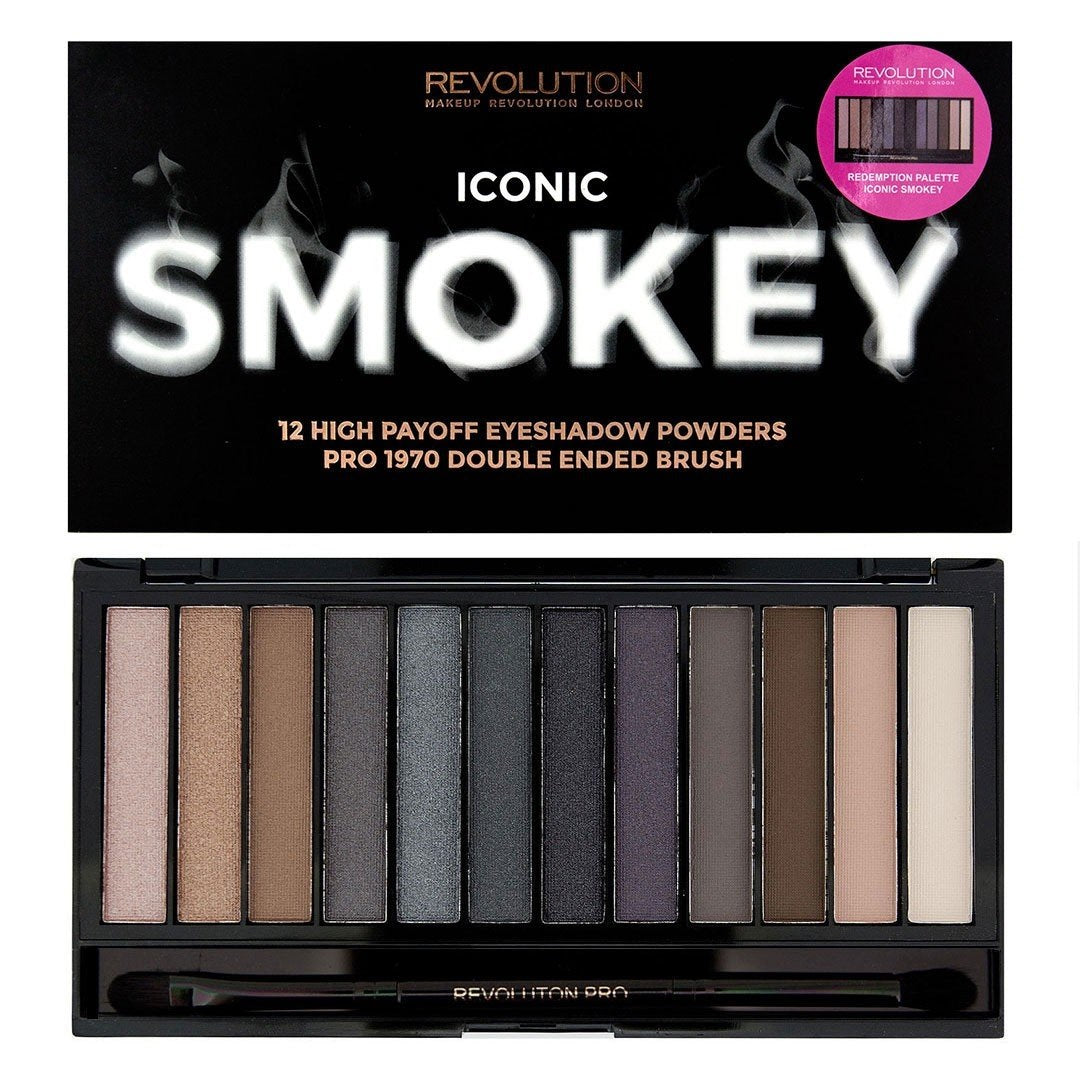 Revolution Iconic Smokey 12 High Payoff Eye Shadow Powders Palette
