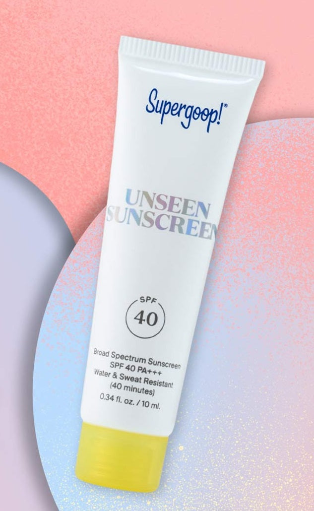 Supergoop! Unseen Sunscreen SPF 40 PA +++- 0.34 oz 10 mL travel size