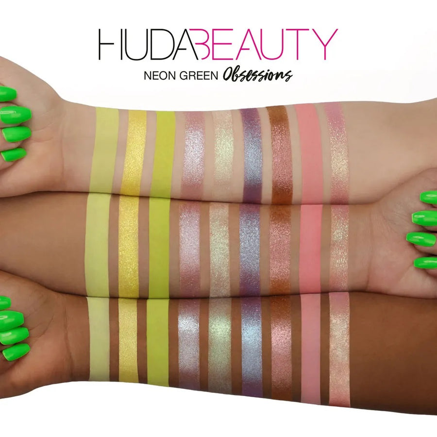 Huda Beauty Neon Green Pressed Pigment Eye Shadow Palette