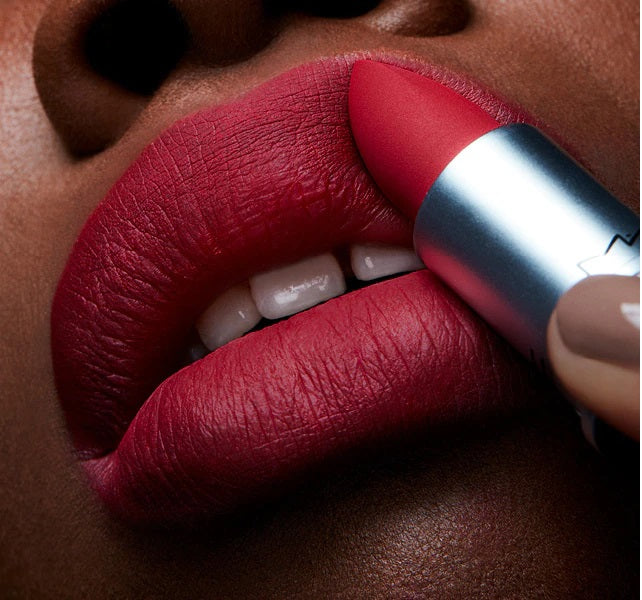 MAC Cosmetics Powder Kiss Lipstick Shocking Revelation (Clean Blue Red)