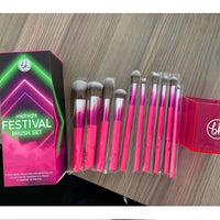 BH Cosmetics Midnight Festival 10 Pcs Makeup Brushes Set with holder