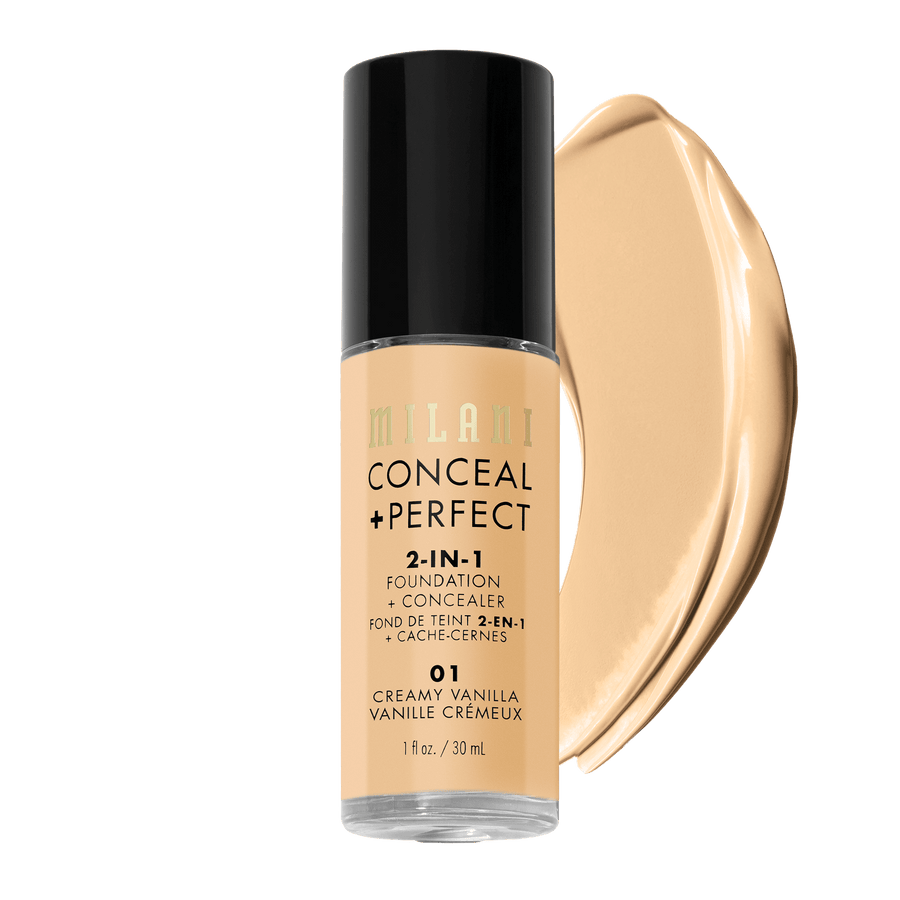 MILANI CONCEAL + PERFECT 2-IN-1 FOUNDATION AND CONCEALER 01 CREAMY VANILLA